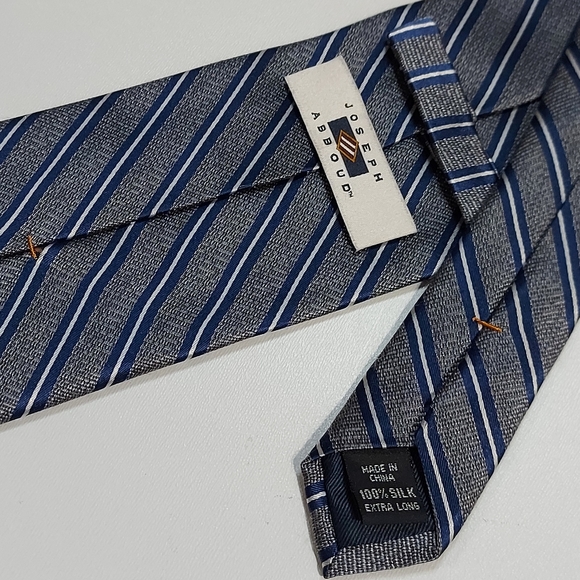 Joseph Abboud Angled Striped 100% Silk Neck Tie 👔 - Picture 9 of 10